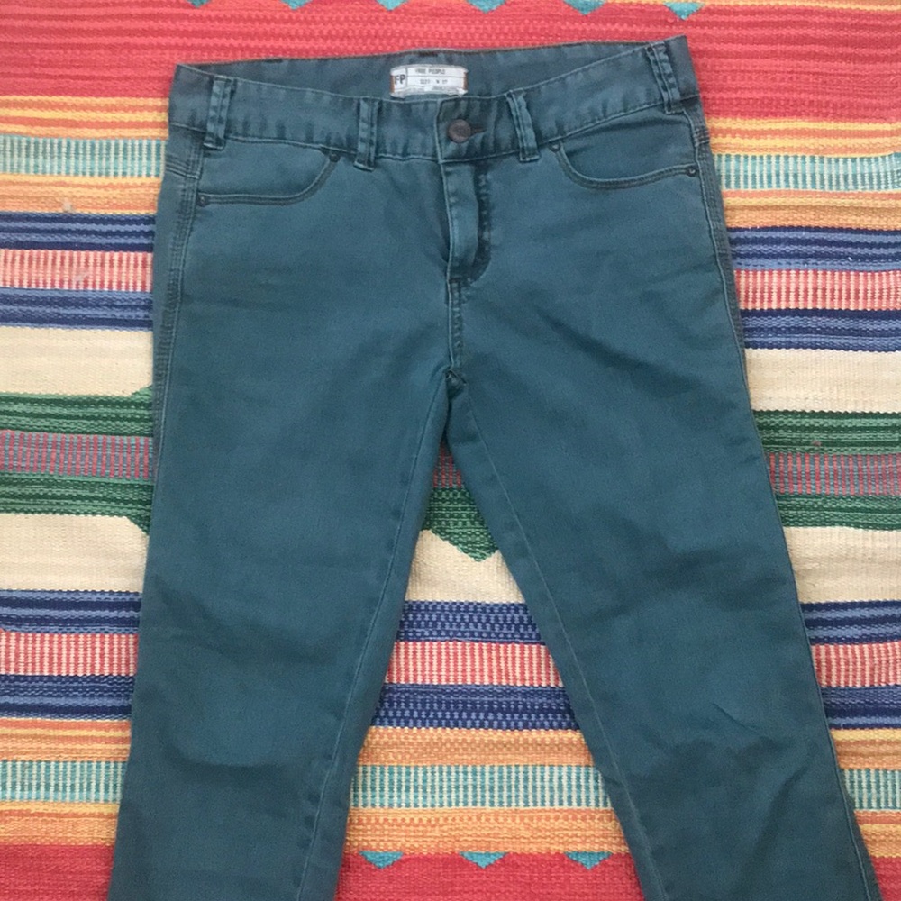 Teal Free People Jeans Size 27